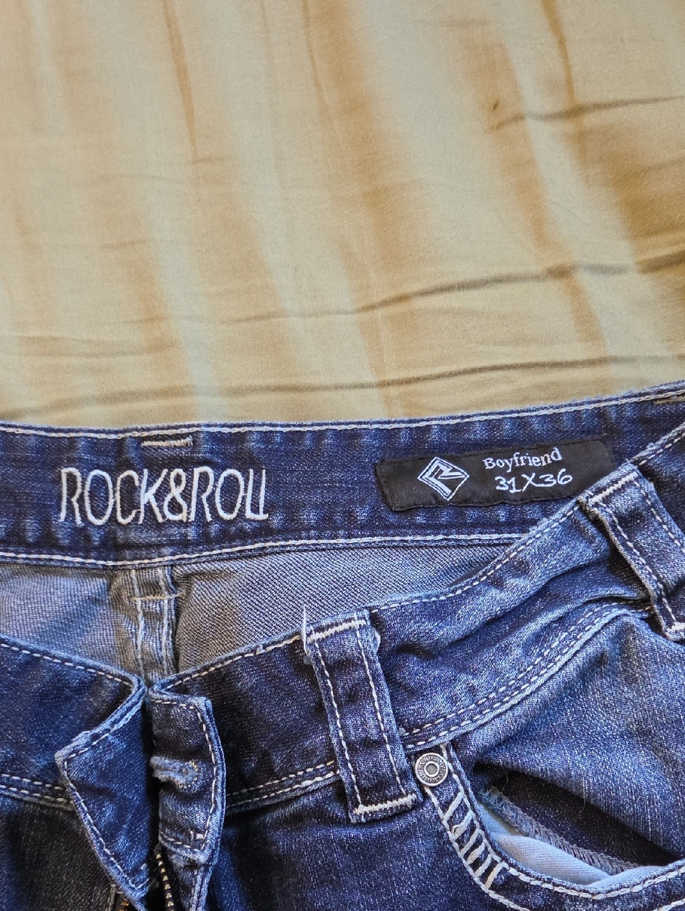 Rock & Roll Cowgirl Boyfriend Jeans - Dark Blue